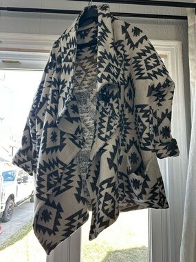 Anthropologie Capulet Tribal Knit Wrap Coat OS NEW